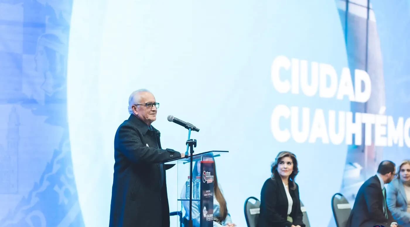 Mensaje inaugural de un evento organizado por CANACINTRA Cd. Cuauhtémoc.